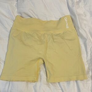 DFYNE Women's Yellow Bike Shorts